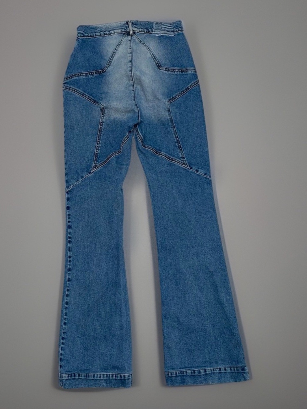 Revice Venus Flare Jeans 31 High Rise Star / Embroidered US Flag 28 x 33